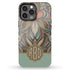 Boho Folk Art Floral Monogram iPhone Case